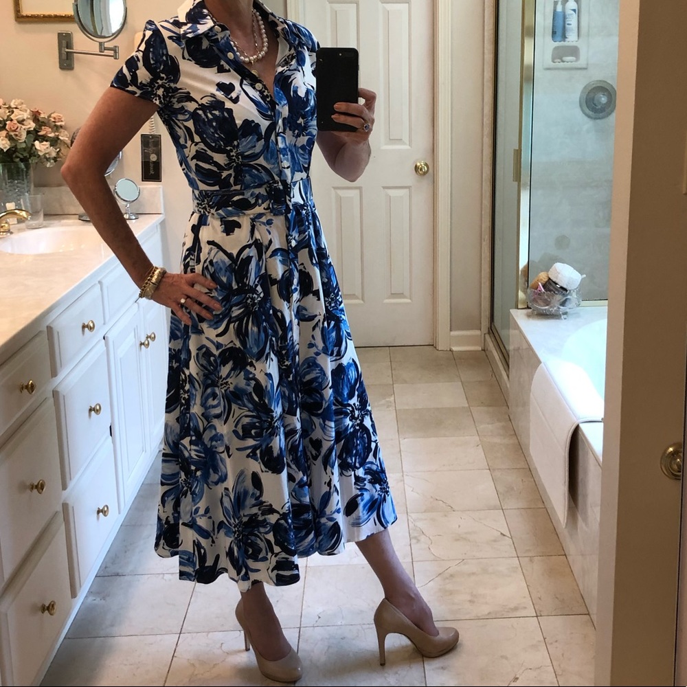 SOLD Jessica Howard 60s look full skirt dress, Size 10 - Picture 2 of 16